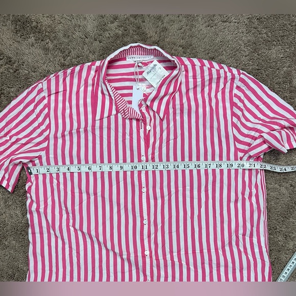 NWT Jane and Delancey Pink Striped Button-Up Top - Picture 2 of 5